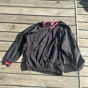 Black and Red Windbreaker Jacket‎